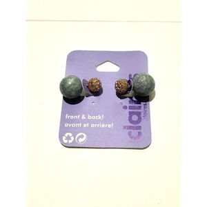 Claire's Front & Back Ball Earrings New